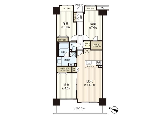 ハイホーム鶴間ブロードタウン 間取図(平面図)