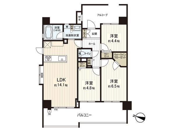 ジェイシティ中央林間 間取図(平面図) ジェイシティ中央林間 間取図(平面図)