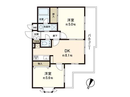 グローリア初穂大和 間取図(平面図)