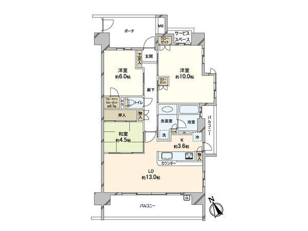 パークホームズ若葉台ステーションサウス 間取図