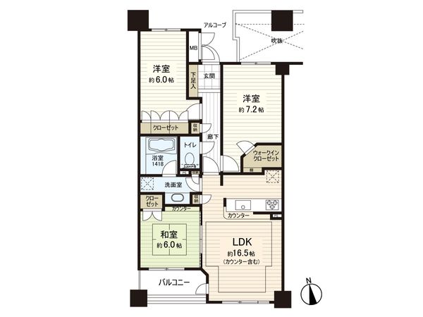 マークスプリングス メゾンA 間取図(平面図)