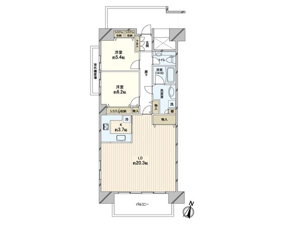 ダイアパレス鶴間2 間取図(平面図) 間取図(平面図)