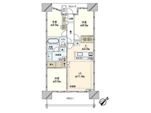 ドレッセ南町田シエルコート 間取図(平面図) ドレッセ南町田シエルコート 間取図(平面図)