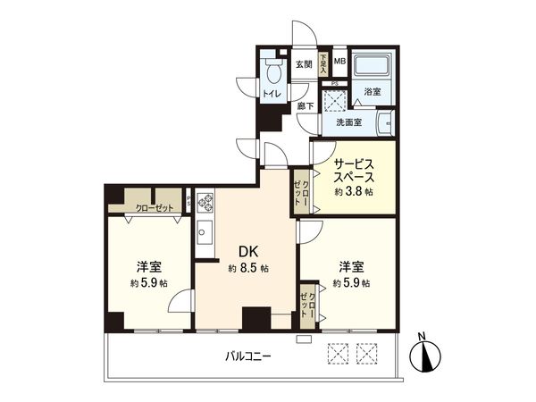クローバーライフ桜森 間取図(平面図)