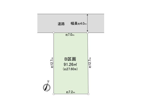 御園3丁目 土地B区画 区画図 御園3丁目 土地B区画 区画図