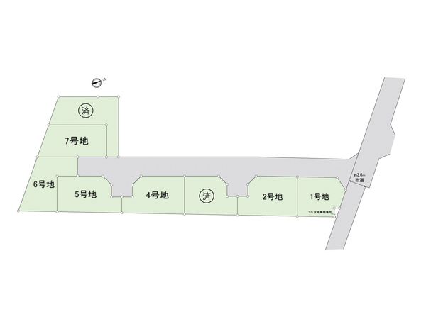 若松6丁目 土地 1区画 全体区画図 若松6丁目 土地 1区画 全体区画図