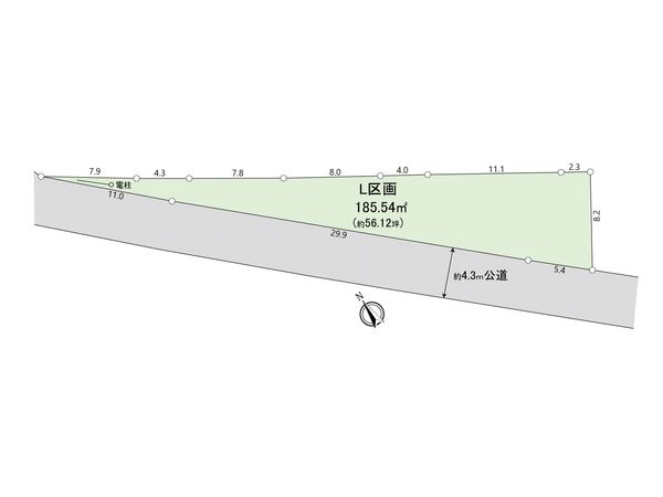西大沼3丁目 土地 L区画 区画図 区画図
