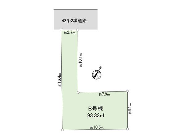 相南3丁目 土地 B区画 区画図 相南3丁目 土地 B区画 区画図