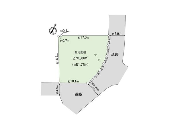 二宮町百合が丘1丁目 土地 区画図