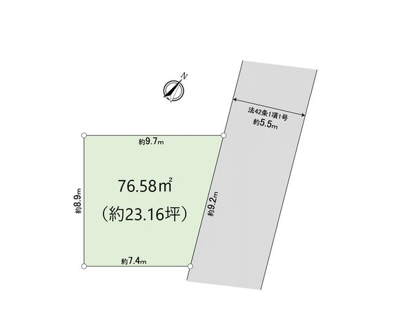 上鶴間1丁目 土地 2区画 区画図