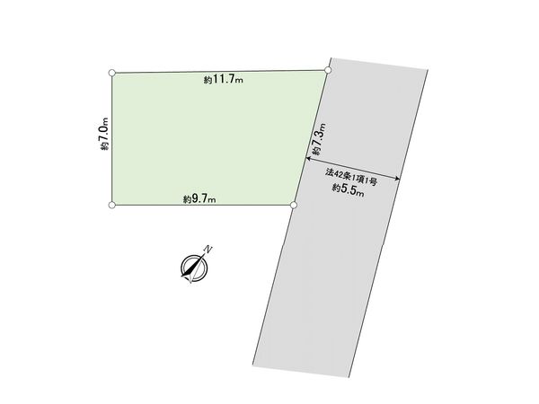 上鶴間1丁目 土地 1区画 区画図 上鶴間1丁目 土地 1区画 区画図