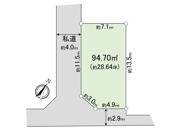相模台4丁目 土地 区画図