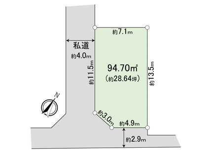 相模台4丁目 土地 区画図
