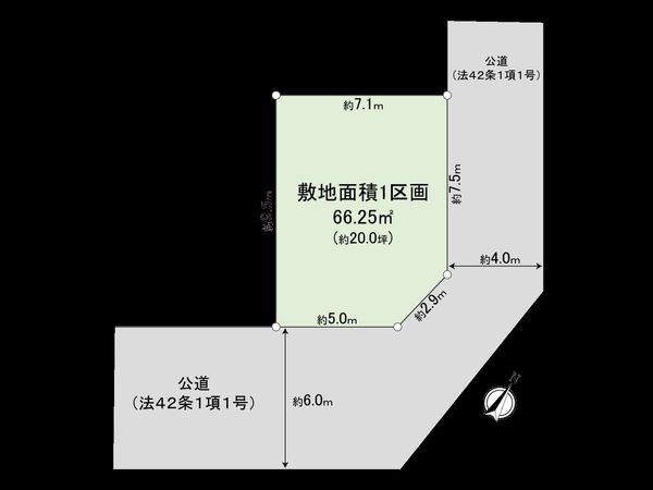 南台4丁目 土地1区画 区画図