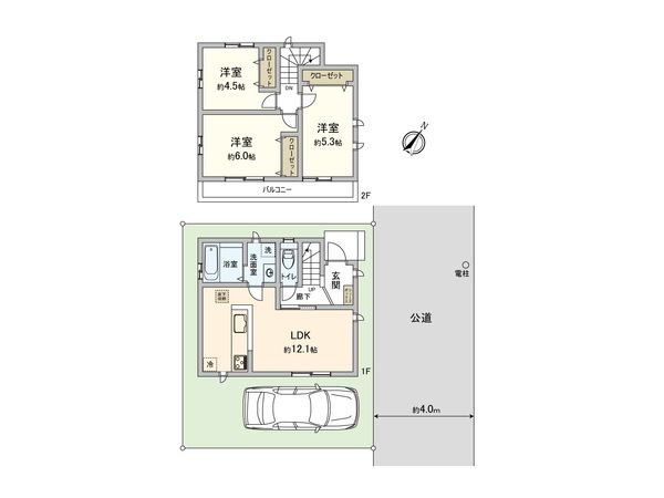 緑が丘1丁目 新築戸建 A号棟 間取図(平面図) 緑が丘1丁目 新築戸建 A号棟 間取図(平面図)