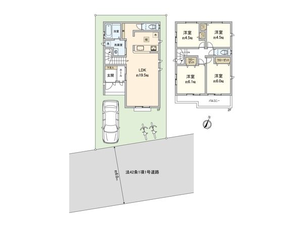 麻溝台8丁目 新築戸建 間取図(平面図) 麻溝台8丁目 新築戸建 間取図(平面図)