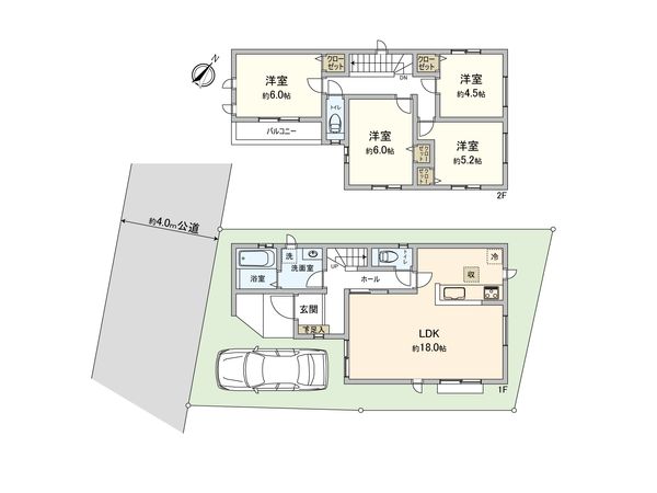 広野台1丁目 新築戸建 間取図(平面図) 広野台1丁目 新築戸建 間取図(平面図)