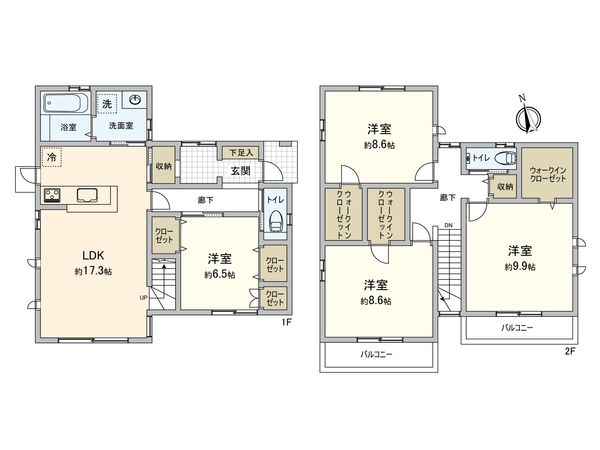 広野台1丁目 戸建 間取図(平面図) 広野台1丁目 戸建 間取図(平面図)