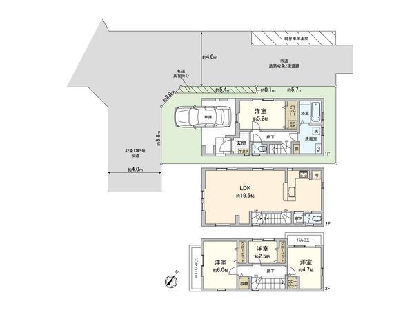 相模台4丁目 新築戸建 間取図(平面図)