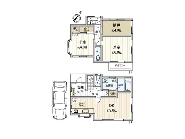 光が丘3丁目 戸建 間取図(平面図) 光が丘3丁目 戸建 間取図(平面図)