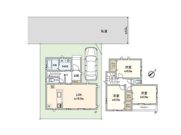 東大沼4丁目 新築戸建 A号棟 間取図(平面図) 東大沼4丁目 新築戸建 A号棟 間取図(平面図)