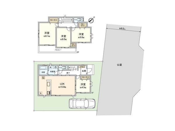 東大沼4丁目 新築戸建 D号棟 間取図(平面図) 東大沼4丁目 新築戸建 D号棟 間取図(平面図)