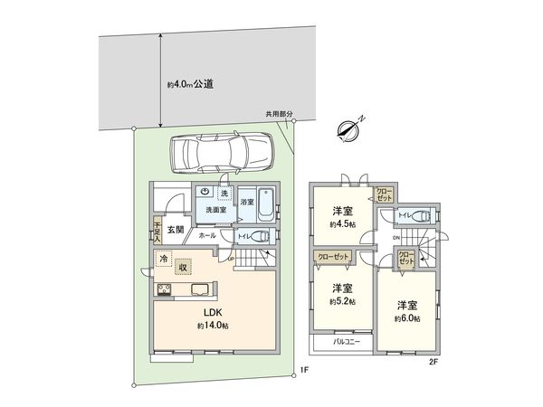 東大沼2丁目 新築戸建A号棟 間取図(平面図) 東大沼2丁目 新築戸建A号棟 間取図(平面図)