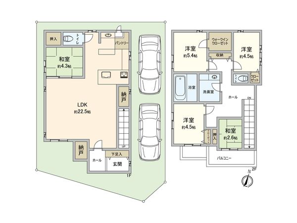 御園3丁目 戸建 間取図(平面図) 間取図(平面図)