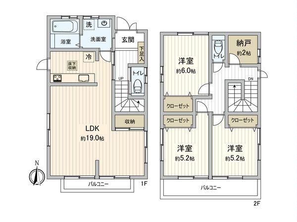 大野台3丁目 戸建 間取図(平面図) 大野台3丁目 戸建 間取図(平面図)