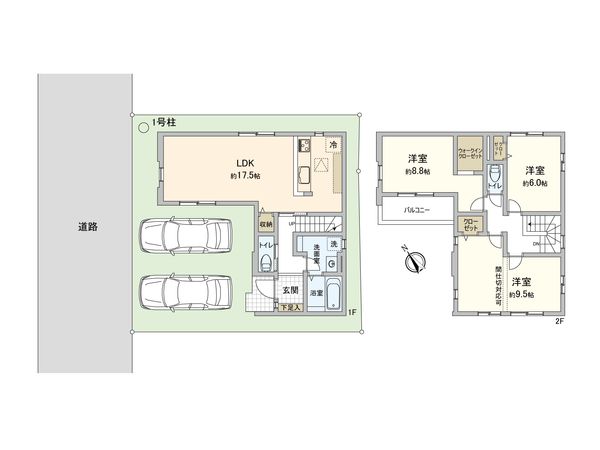 相南2丁目 新築戸建 間取図(平面図) 間取図(平面図)