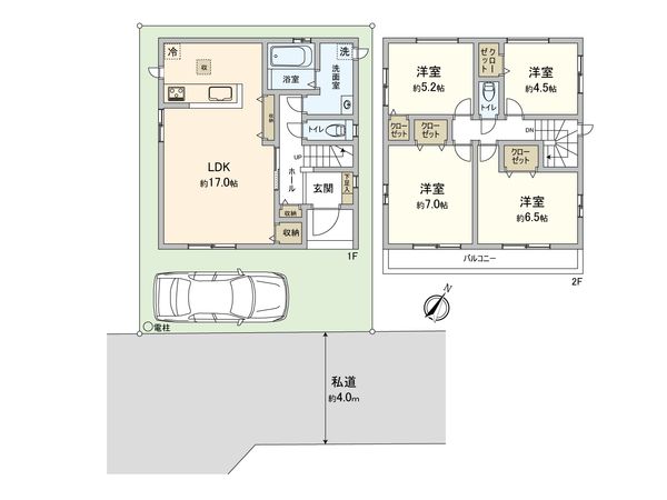 相模台6丁目 新築戸建B号棟 間取図(平面図)