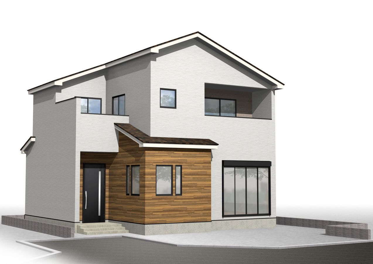 西大沼2丁目 新築戸建 外観パース図 外観パース図