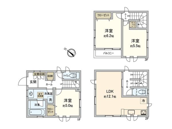 座間市相武台4丁目 戸建 1号棟 間取図(平面図)