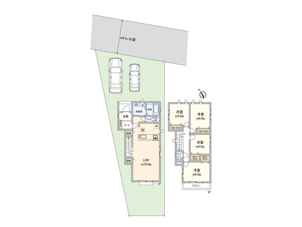 西大沼3丁目 新築戸建A号棟 間取図(平面図) 西大沼3丁目 新築戸建A号棟 間取図(平面図)