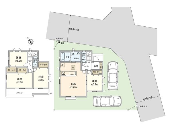 西大沼3丁目 新築戸建J号棟 間取図(平面図) 西大沼3丁目 新築戸建J号棟 間取図(平面図)