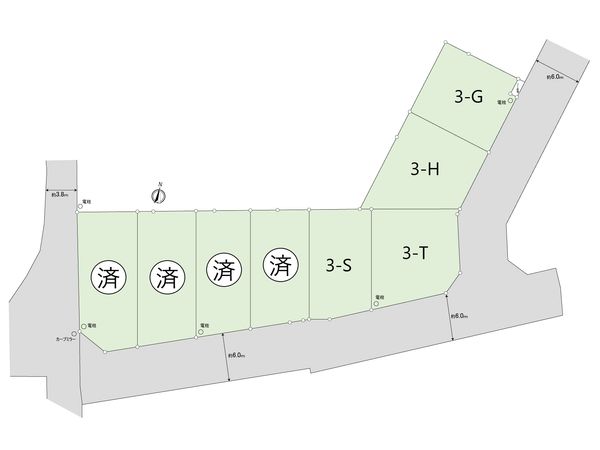 上鶴間本町9丁目 新築戸建3-S号棟 全体区画図