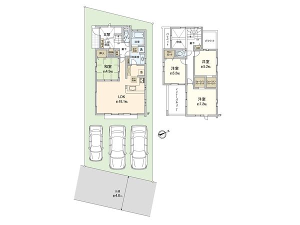 東大沼3丁目 新築戸建 間取図(平面図) 東大沼3丁目 新築戸建 間取図(平面図)