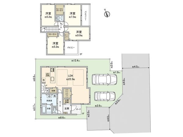 西大沼2丁目 新築戸建 間取図(平面図)