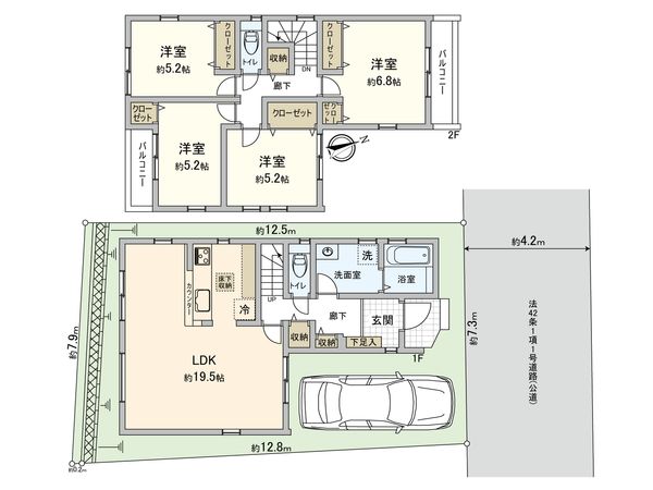 座間市相武台1丁目 新築戸建 間取図(平面図)