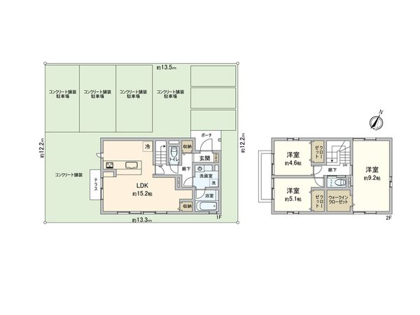 弥栄2丁目 戸建 間取図(平面図)