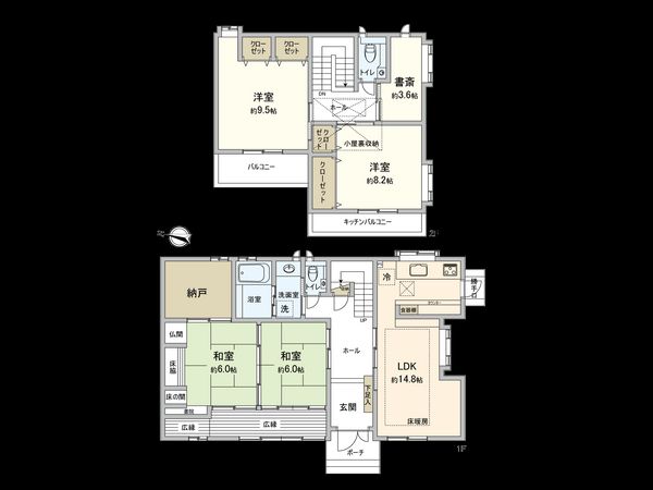 磯部 戸建 間取図(平面図) 磯部 戸建 間取図(平面図)