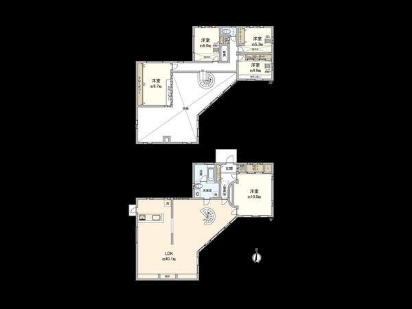 緑ケ丘2丁目 戸建 間取図(平面図)