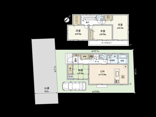 東大沼4丁目戸建 間取図(平面図) 東大沼4丁目戸建 間取図(平面図)