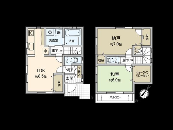 並木4丁目 戸建 間取図(平面図) 並木4丁目 戸建 間取図(平面図)