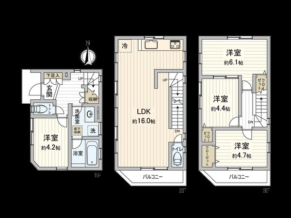 相模台7丁目 戸建 間取図(平面図) 相模台7丁目 戸建 間取図(平面図)