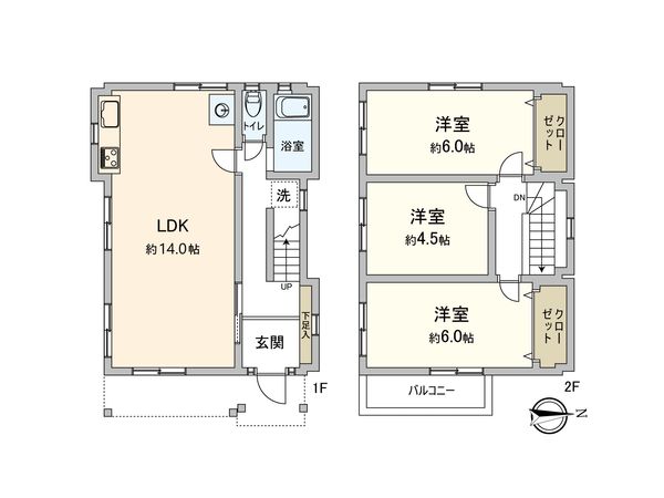 南区相武台2丁目 戸建 間取図(平面図) 南区相武台2丁目 戸建 間取図(平面図)