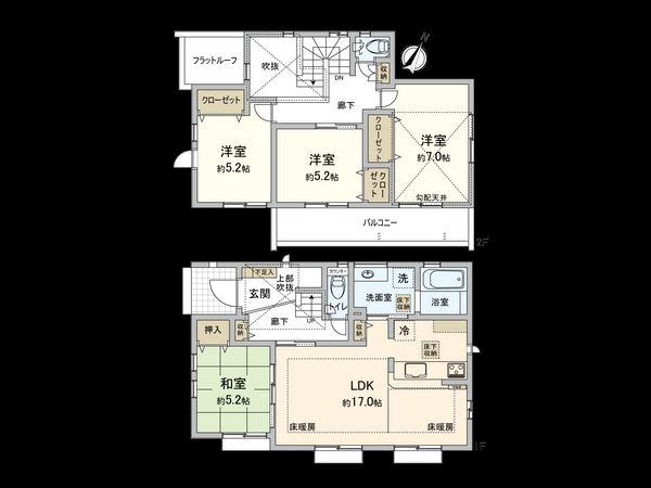 相南3丁目 新築戸建 間取図(平面図) 相南3丁目 新築戸建 間取図(平面図)