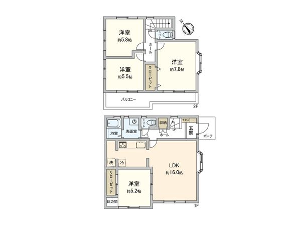 東大沼4丁目 戸建 間取図(平面図) 間取図(平面図)