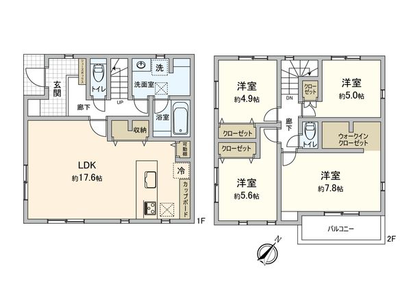 相模原市南区相武台3丁目 新築戸建7号棟 間取図(平面図)
