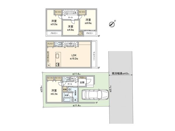 豊町 新築戸建 間取図(平面図) 豊町 新築戸建 間取図(平面図)